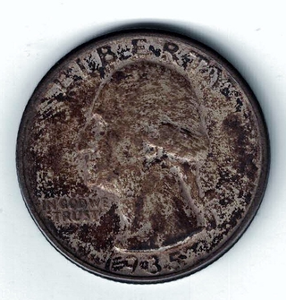 Quarter given to Roy Larsen by a Bronx City Courthouse detective. Time Inc. subject files {MS 3009. RG 1}, New-York Historical Society.